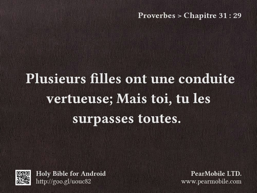 Proverbes, Chapitre 31:29